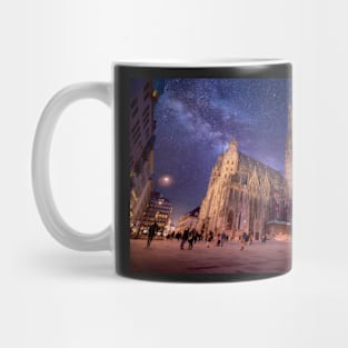 St. Stephen's Cathedral at night in Vienna, Austria Mug